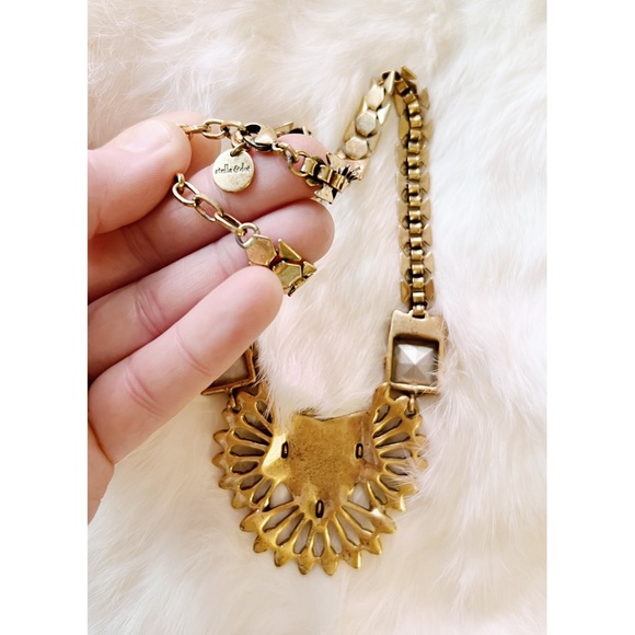 COPY - GUC | Stella & Dot Nora Statement Necklace | Gold Yellow Burst & Clear S… - Picture 5 of 7